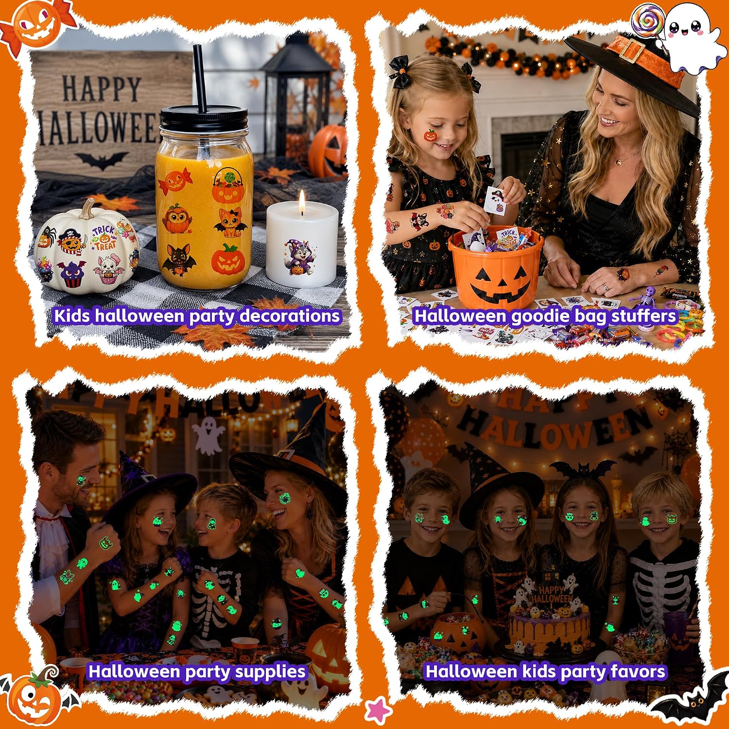 Halloween temporary tattoo party and favor ideas